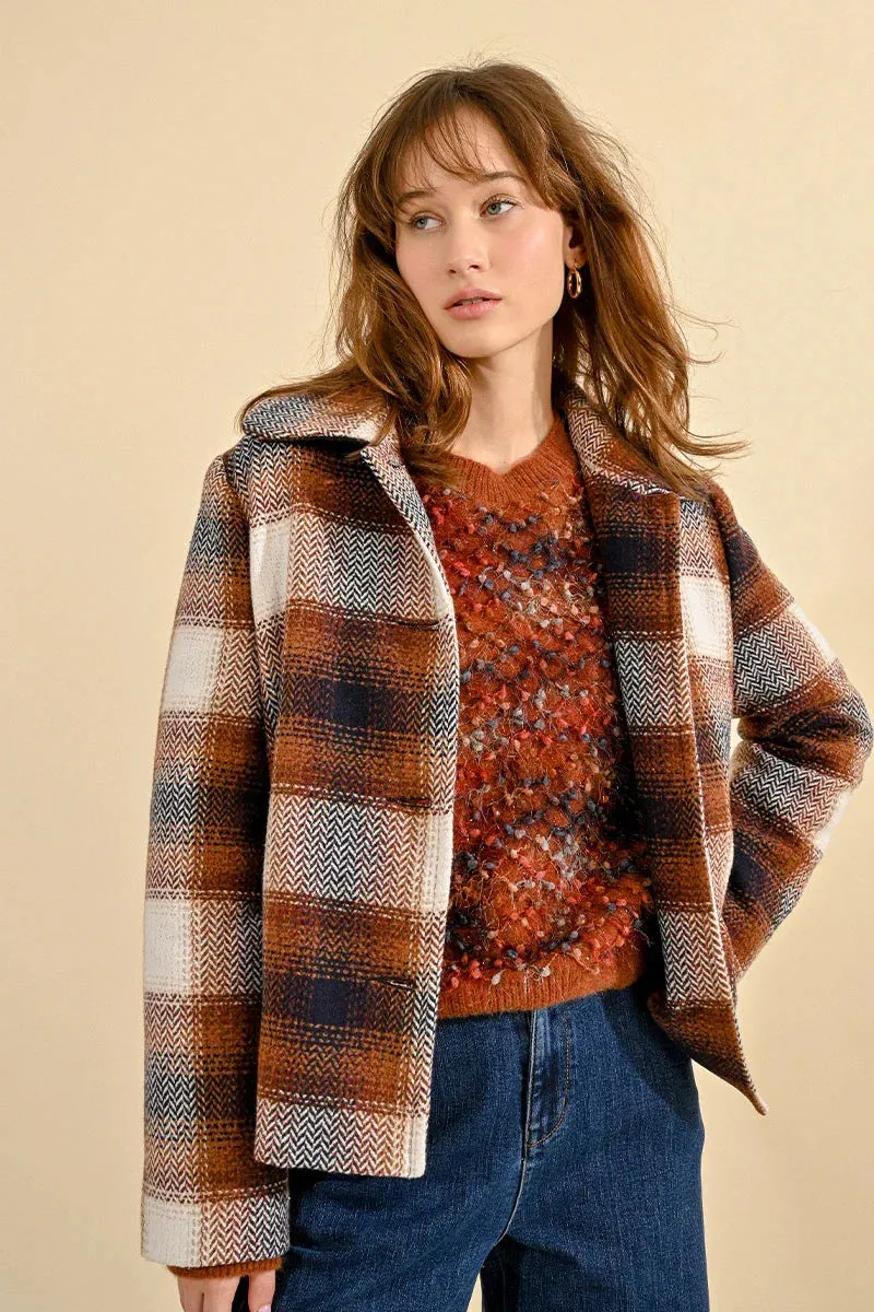 Short Plaid Coat - Online Only