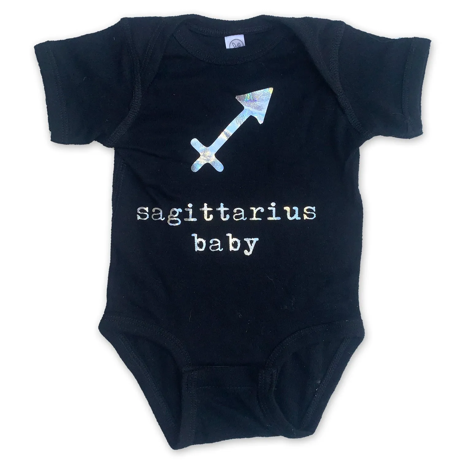 Sol Baby Silver Foil Zodiac Black Bodysuit