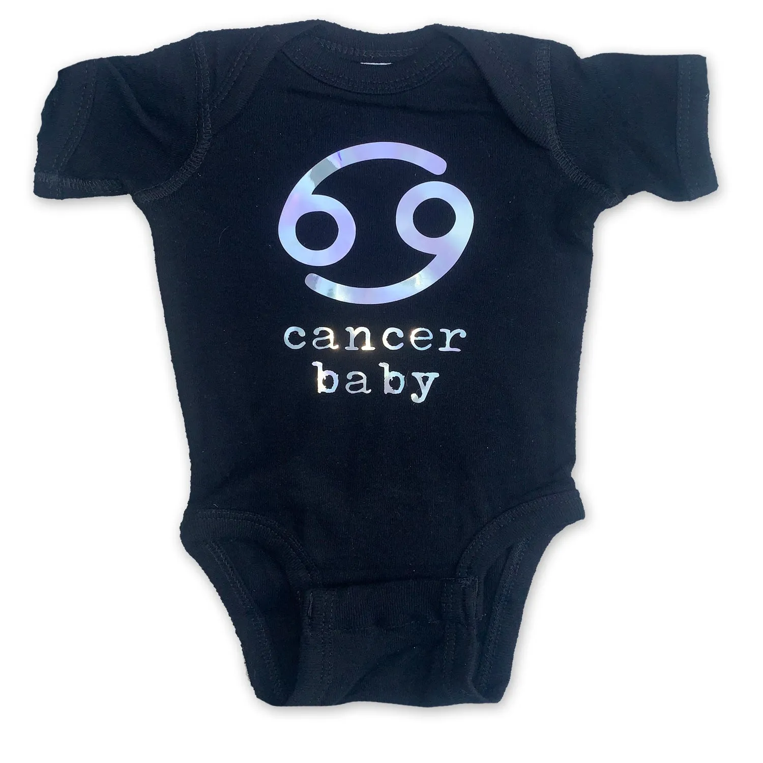 Sol Baby Silver Foil Zodiac Black Bodysuit