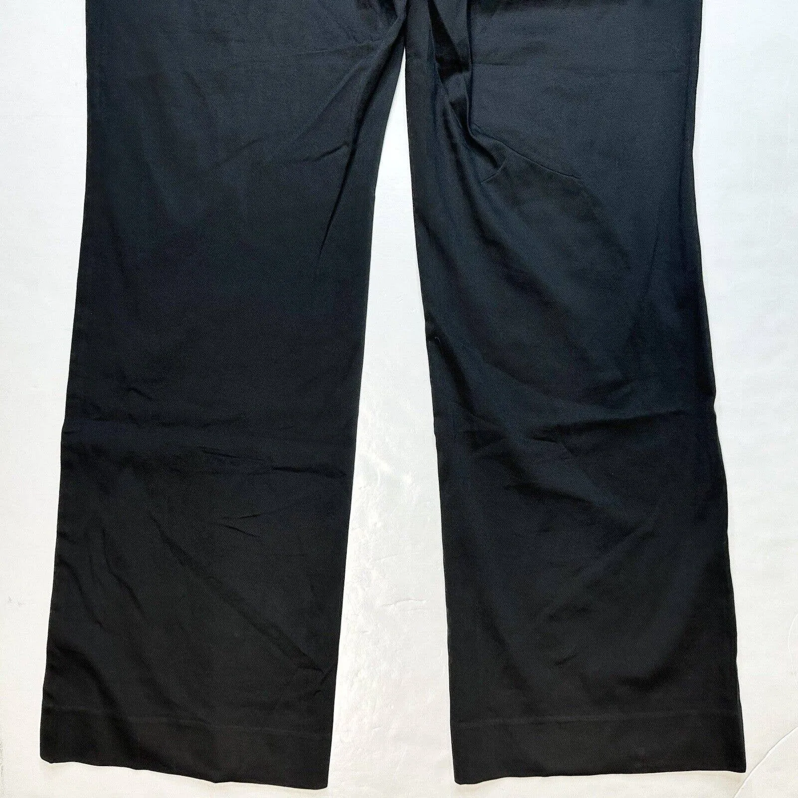 St John Sport Wide Leg Trousers Womens 10 (34"Waist) Black Dress Pants USA