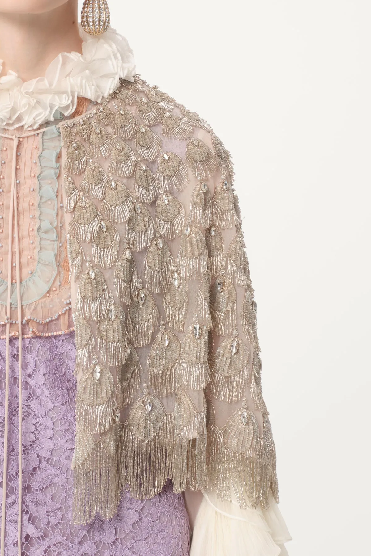 VALENTINO | EMBROIDERED CAPE
