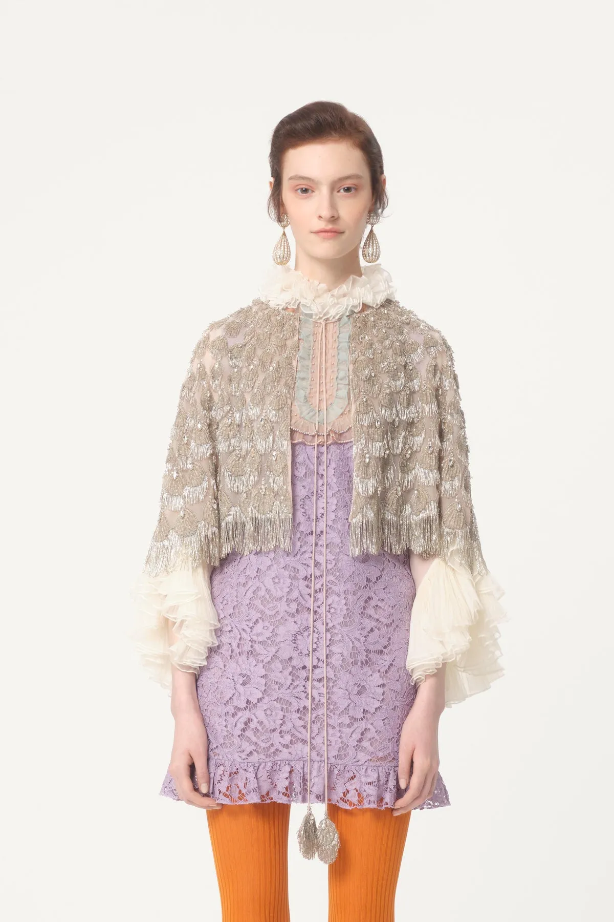 VALENTINO | EMBROIDERED CAPE