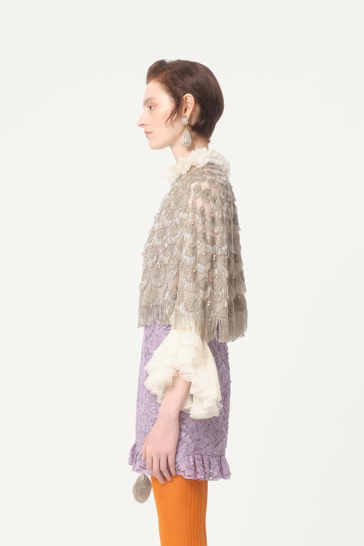 VALENTINO | EMBROIDERED CAPE