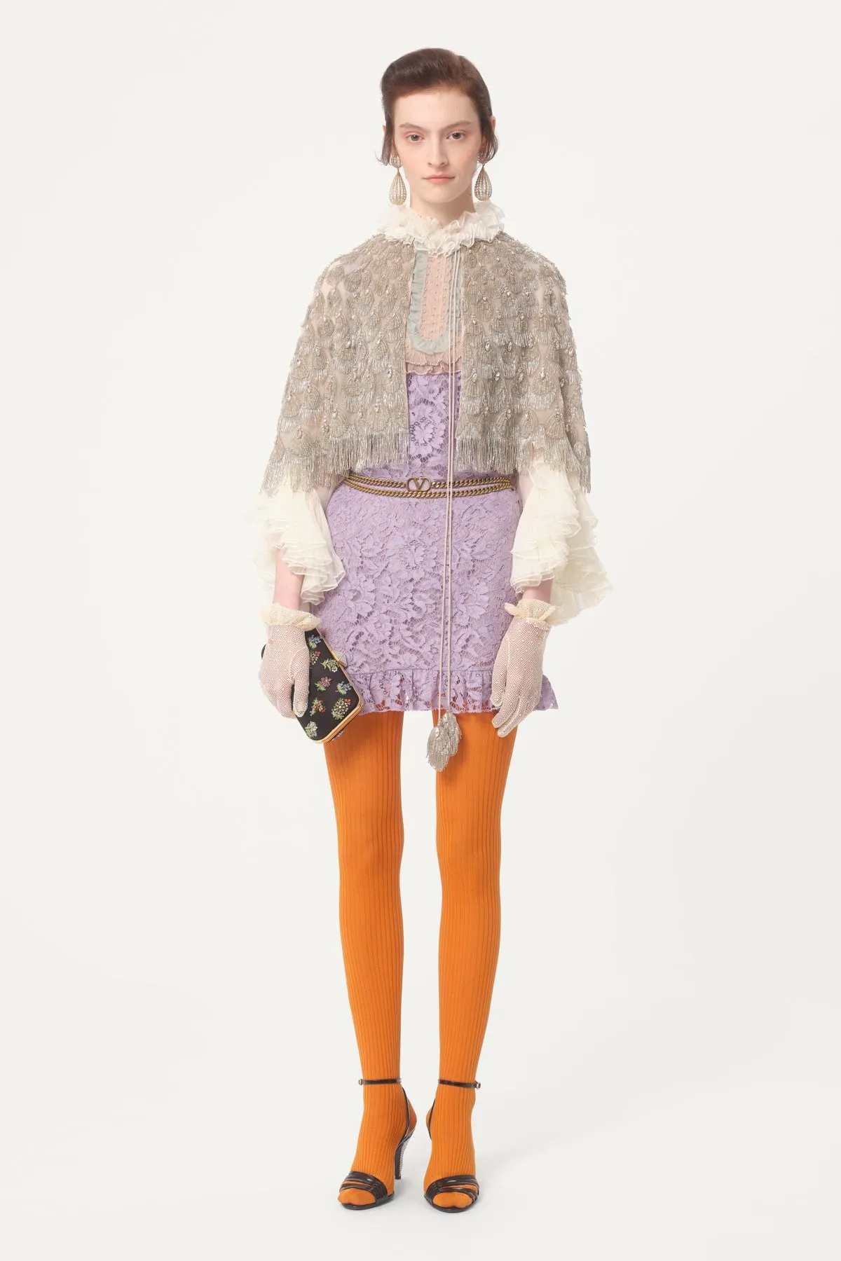 VALENTINO | EMBROIDERED CAPE