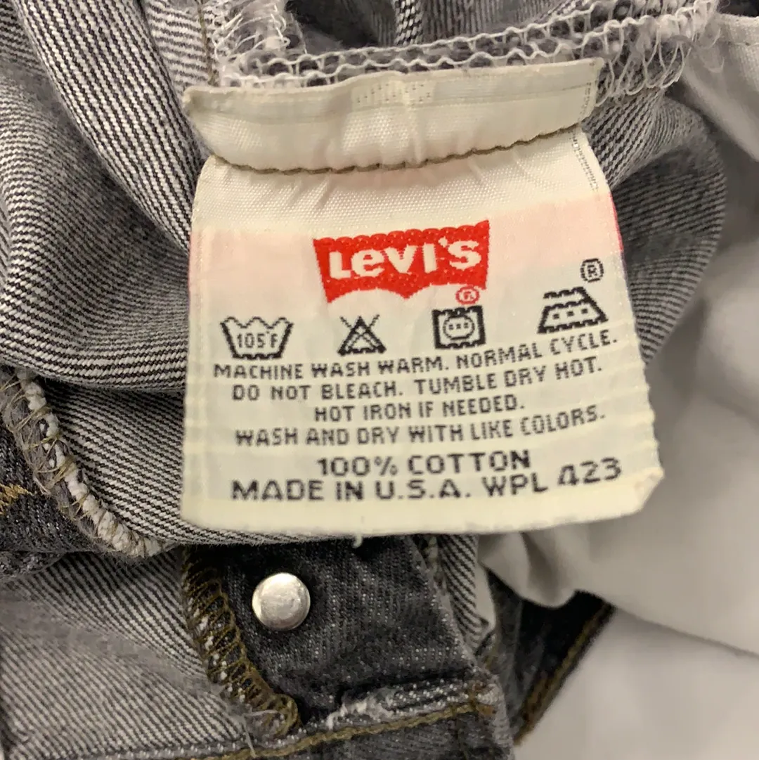 Vintage 1970's Levi’s 501 Red Tab Grey Denim Jeans - W31