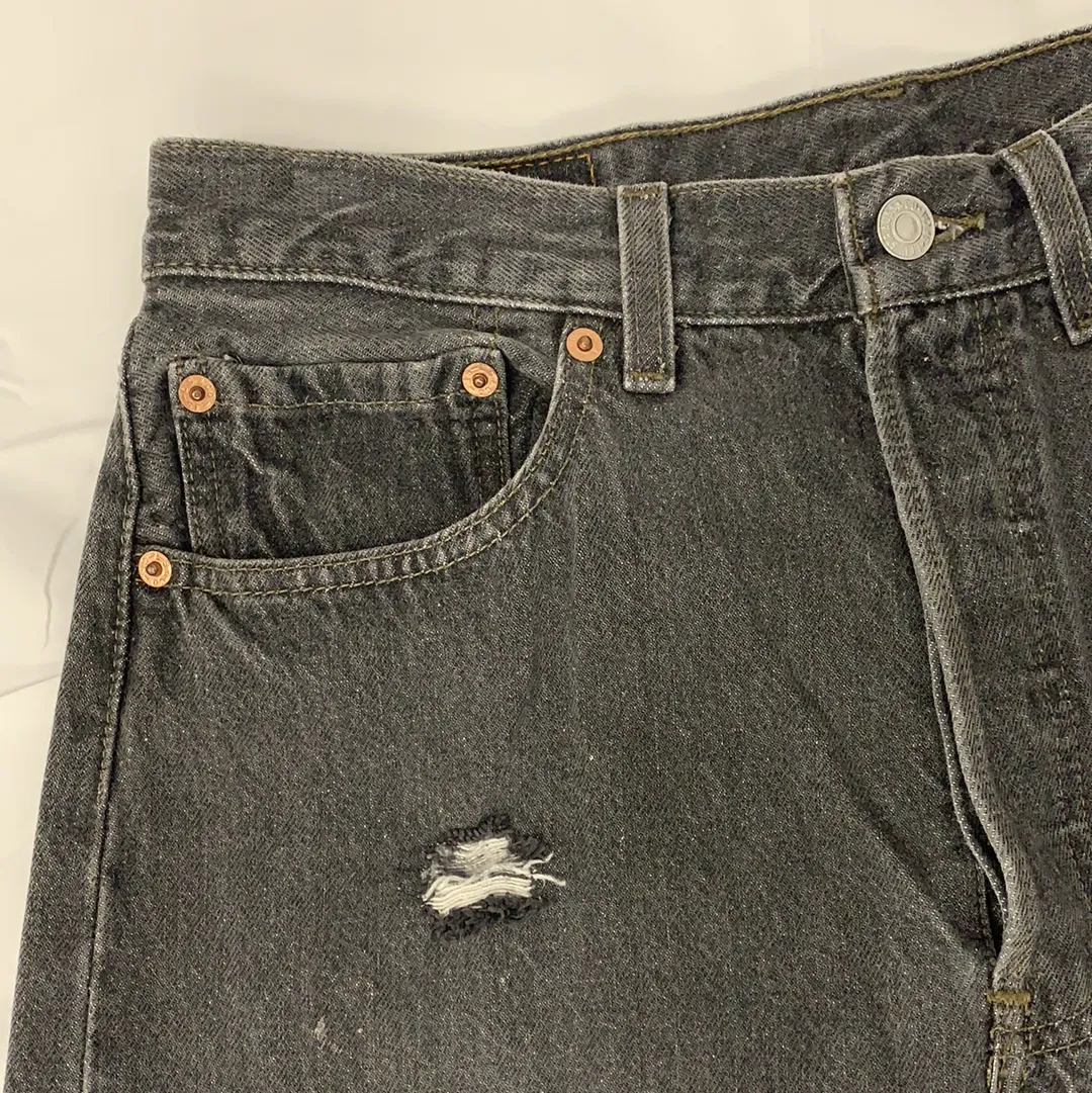 Vintage 1970's Levi’s 501 Red Tab Grey Denim Jeans - W31