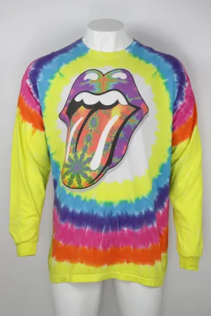 Vintage 2002 reproduced (1994) Rollingstones Liquid Blue Long sleeved tiedye - XL