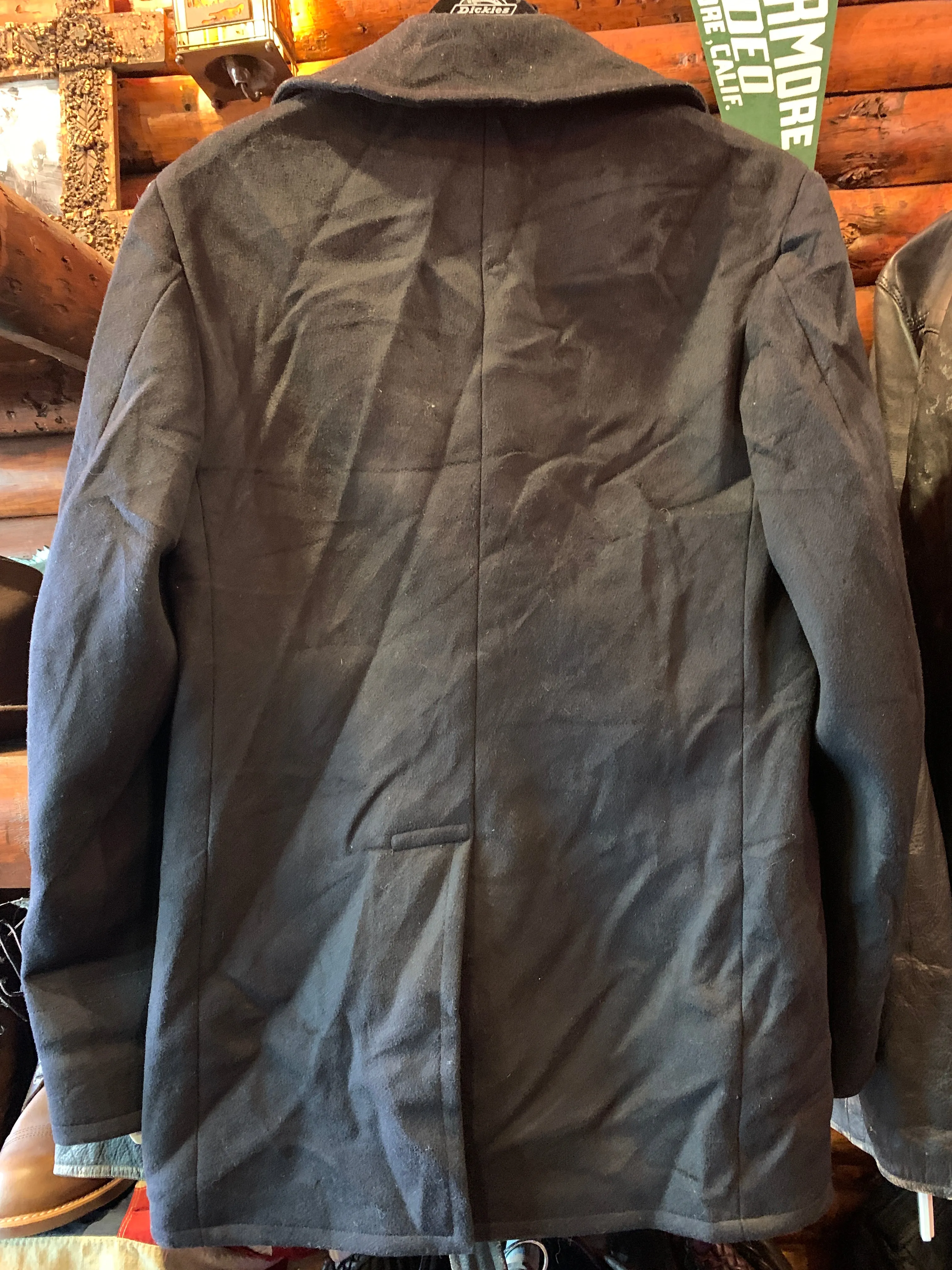 Vintage US Navy Style Wool Melton Peacoat 1 Medium