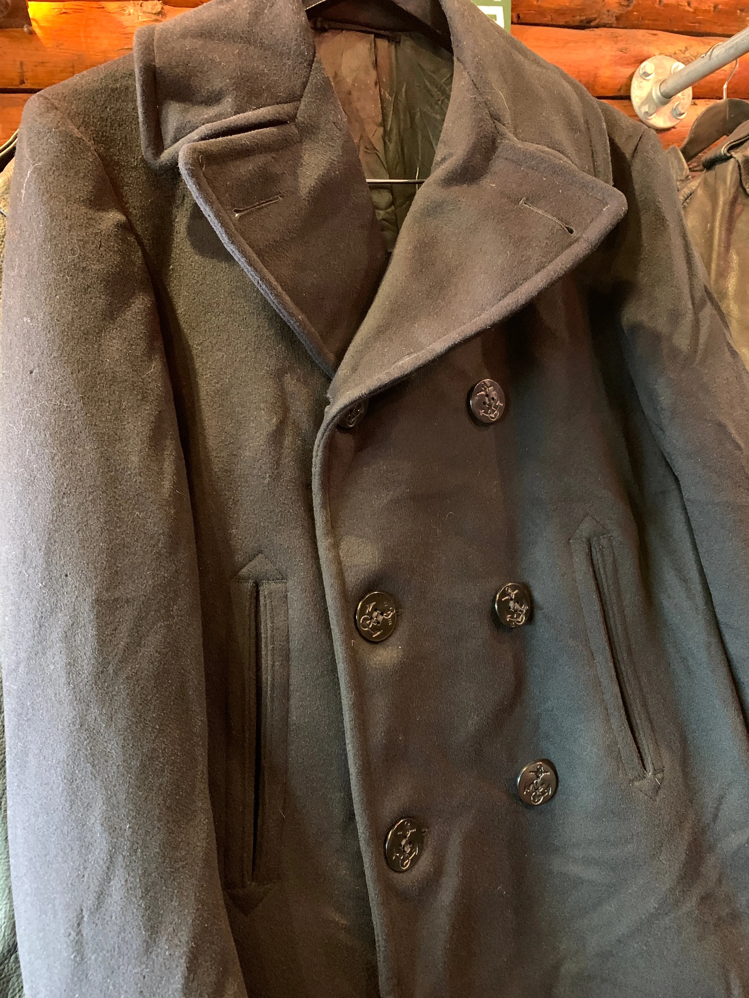 Vintage US Navy Style Wool Melton Peacoat 1 Medium