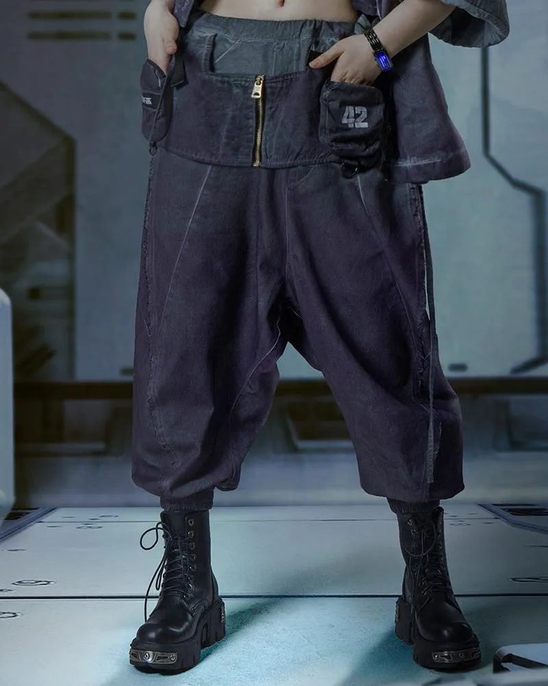 XIPHEVIL Cyberpunk Outfits Yaksha Unisex Ninja Pants