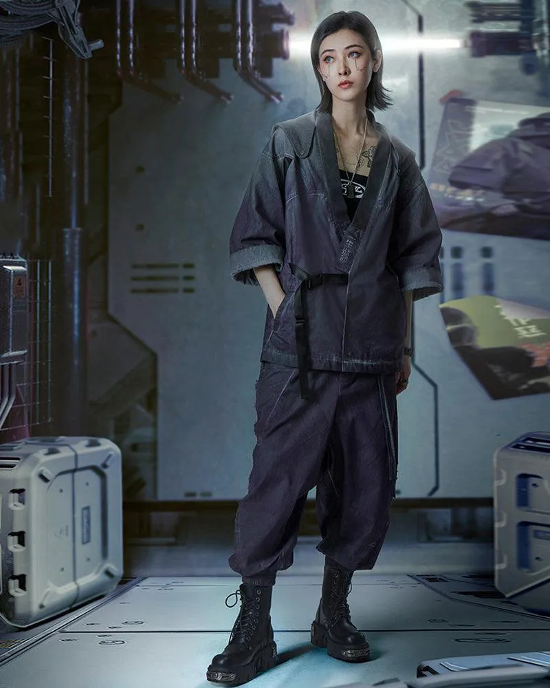 XIPHEVIL Cyberpunk Outfits Yaksha Unisex Ninja Pants