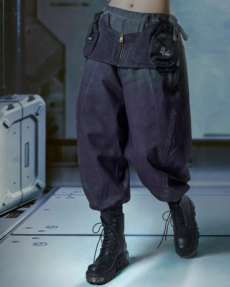 XIPHEVIL Cyberpunk Outfits Yaksha Unisex Ninja Pants
